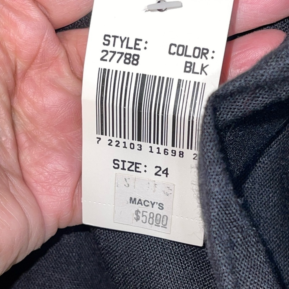 NWT Melrose Linen blend button up blouse. Size 24 New Old stock - Picture 6 of 6